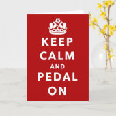 Carte Gardez le calme et pédalez dessus (Fleur jaune)