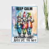 Carte Gardez Le Calme Jingle Tout Au Long De Noël Saluta (Devant)