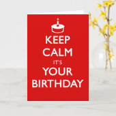 Carte Gardez le calme qu'il est votre anniversaire (Fleur jaune)