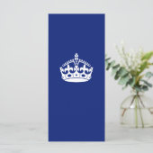 Carte Gardez le calme sur le Décor bleu marine (Debout devant)