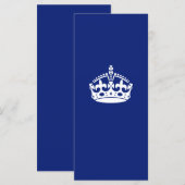 Carte Gardez le calme sur le Décor bleu marine (Devant / Derrière)