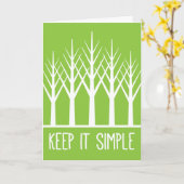 Carte Gardez-le simple Continuez à revenir sur les arbre (Fleur jaune)