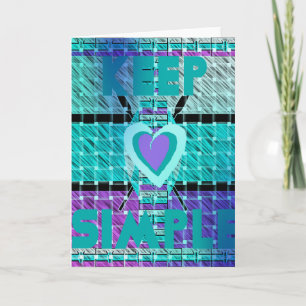 Carte Gardez-le simple : Cyan Heart & Clarity Art Motif