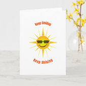 Carte Gardez le sourire et continuez à briller (Fleur jaune)