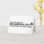 Carte Gardez l'esprit de la Journée de la Marmotte dans (Fleur jaune)