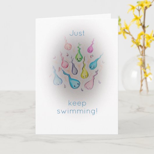 Carte Gardez simplement la natation (Fleur jaune)