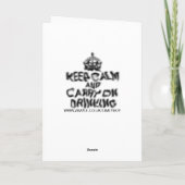 Carte Gardez votre calme et continuez à boire (Dos)