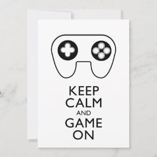 Carte GARDEZ VOTRE CALME ET JOUEZ - Manette de jeu