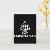 Carte Gardez votre calme et mangez des empanadas Humour  (Fleur jaune)