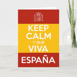 Carte Gardez votre calme et vive l'Espagne