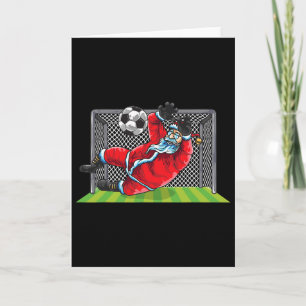 Carte Gardien de but de football Père Noël Noël Sports E