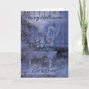 Carte Gargouille heureuse de Halloween de frère