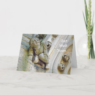 Carte Gargoyle holding knee card