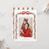 Carte Garland with a bow (Devant/Arrière en situation)