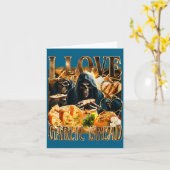 Carte Garlic Bread Food Lover Funny Skeleton Meme Humor (Fleur jaune)