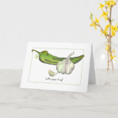 Carte Garlic & Green Chili Pepper "Épices-le !" (Fleur jaune)