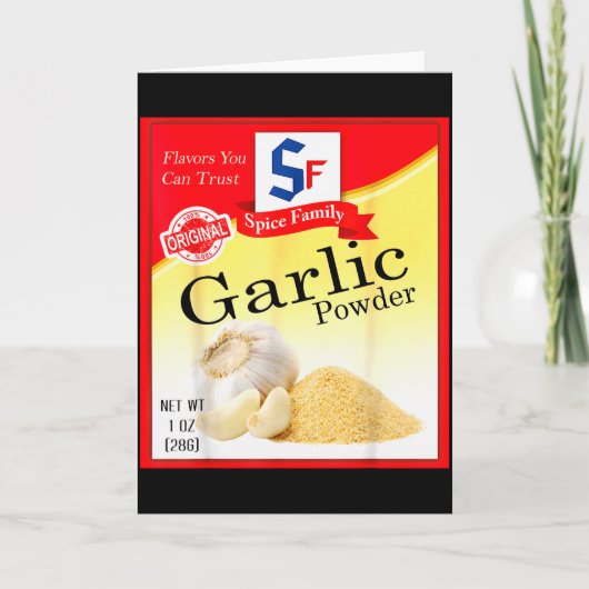 Carte Garlic Wder Sce Group Costume Family Matching Hall (Devant)