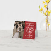 Carte Garnet 2e anniversaire Mariage contour du coeur ro (Fleur jaune)