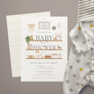 Carte Garnir les étagères Baby Shower Bohème pour la n