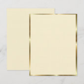 Carte Garniture Ivoire & Or (Devant / Derrière)