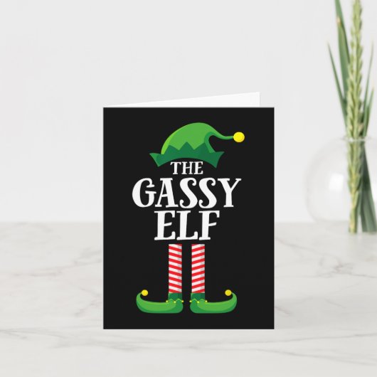 Carte Gassy Elf Matching Family Group Christmas Party (Devant)