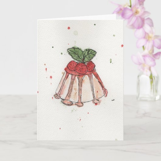 Carte Gâteau à la fraise (Orchidée)