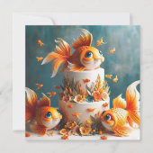 CARTE GÂTEAU ANNIVERSAIRE DE ENFANT AVEC GRAND POISSON D (Devant)