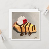 Carte Gâteau au fromage avec des framboises (Devant/Arrière en situation)