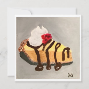 Carte Gâteau au fromage avec des framboises