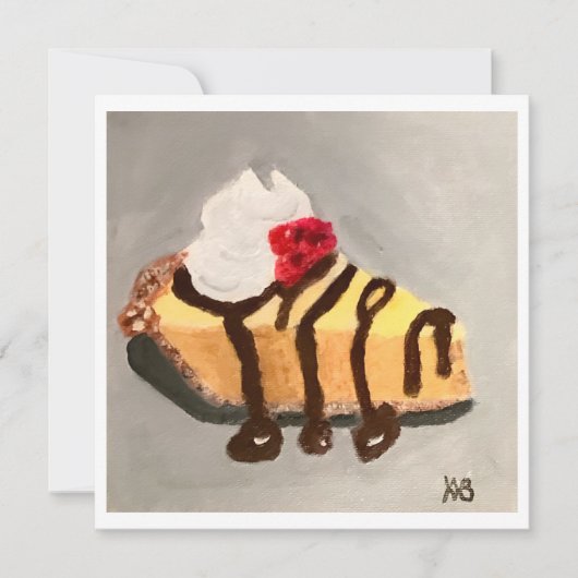 Carte Gâteau au fromage avec des framboises (Devant)