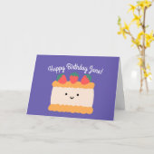 Carte Gâteau aux éponges | Joyeux voeux d'anniversaire p (Fleur jaune)