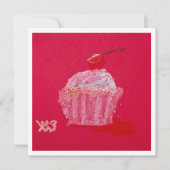 Carte Gâteau avec glaçage à la fraise (Devant)