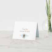 Carte Gâteau Bleu Fancy (Dos)