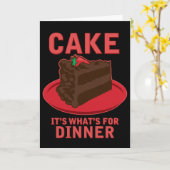 Carte Gâteau, c'est quoi pour DInner (Fleur jaune)