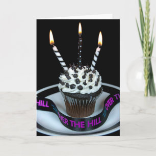 Carte Gâteau cupcake d'anniversaire de l'autre côté de l