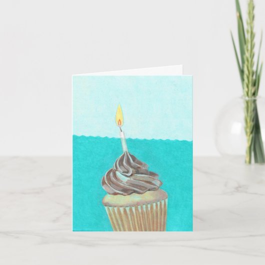 Carte Gâteau cupcake dans l'eau (Devant)