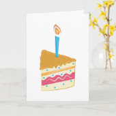 Carte Gâteau d'anniversaire (Fleur jaune)