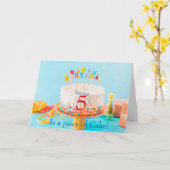 Carte Gâteau d'anniversaire (Fleur jaune)