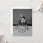 Carte Gâteau d'anniversaire (Devant/Arrière en situation)