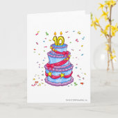 Carte Gâteau d'anniversaire (Fleur jaune)