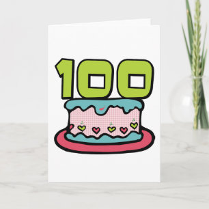 Carte Gâteau d'anniversaire 100 ans