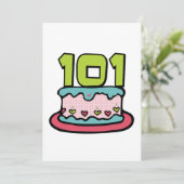 Carte Gâteau d'anniversaire 101 ans (Debout devant)