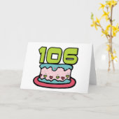 Carte Gâteau d'anniversaire 106 ans (Fleur jaune)