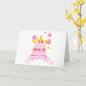 Carte Gâteau d'anniversaire 10 ans (Fleur jaune)