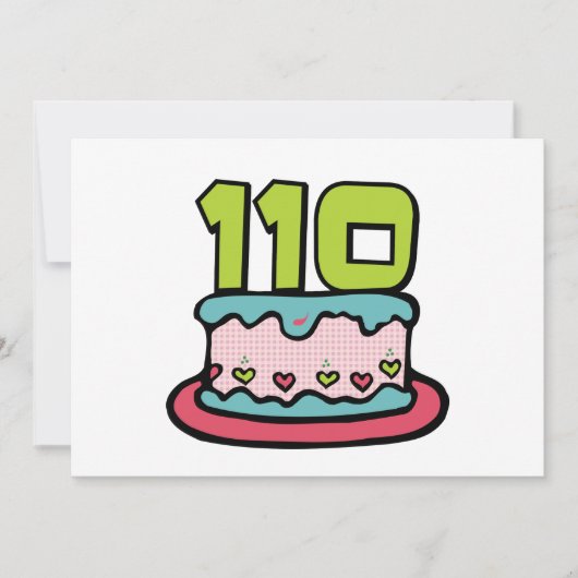 Carte Gâteau d'anniversaire 110 ans (Devant)