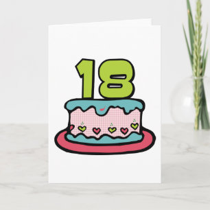 Carte Gâteau d'anniversaire 18 ans