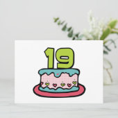 Carte Gâteau d'anniversaire 19 ans (Debout devant)