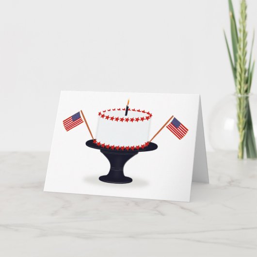 Carte Gâteau d'anniversaire 4 juillet (Devant)
