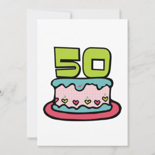 Carte Gâteau d'anniversaire 50 ans