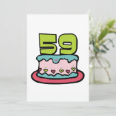 Carte Gâteau d'anniversaire 59 ans (Debout devant)